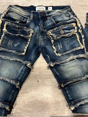 FWRD DENIM Unisex TRUE STACKED, patchwork, Distressed Jeans